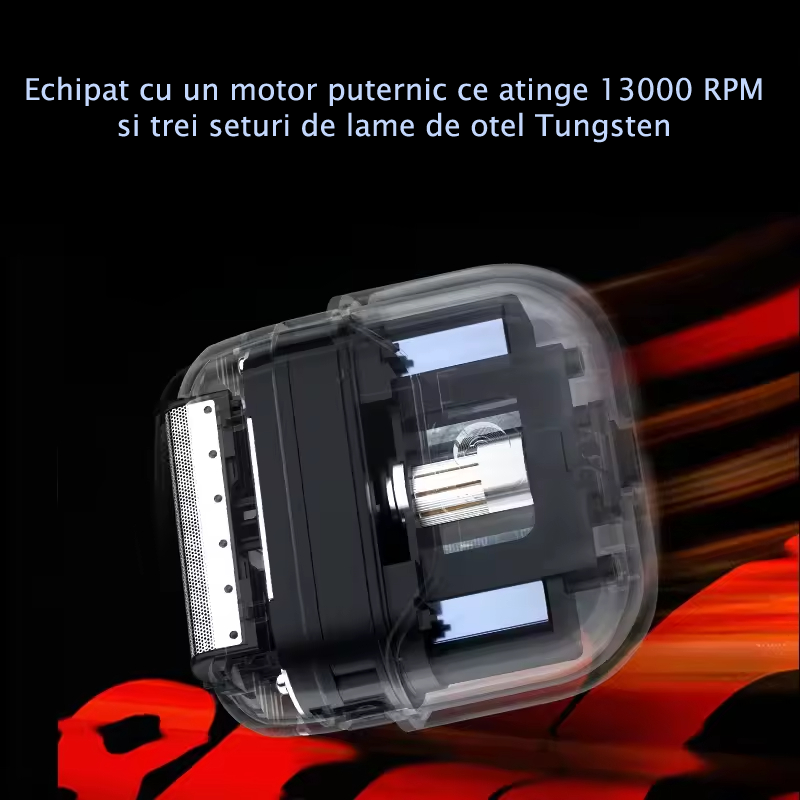 Aparat de Ras Electric ANSATO™️, Ultra Compact, Portabil, Afisaj Digital, Senzor Inteligent de Barba, Cablu USB-C, 3x Capete de Taiere, Perie Curatare, Husa Depozitare, Incarcator si Geanta Transport incluse